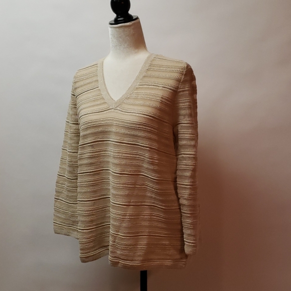 Brooks Brothers women's Knit see Through blouse L - Picture 2 of 12